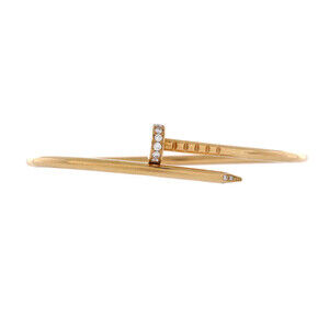 Cartier Small Juste un Clou Bracelet 18K Yellow Gold with Diamonds